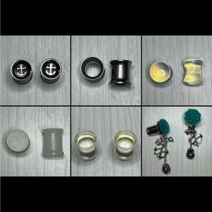 0g (8mm) plug earring lot